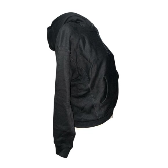 Champion Power Blend Long Sleeve Warm Hoodie Sweatshirt Sz Medium Black Kangaroo - Picture 9 of 11